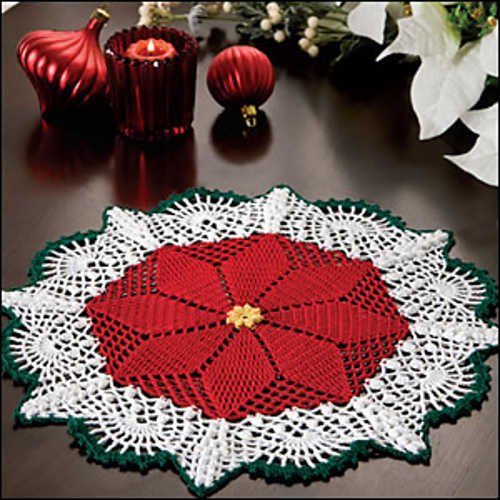 poinsettia doily 300 medium 17 Amazing Handmade Crochet Tablecloth to Blow Your Mind