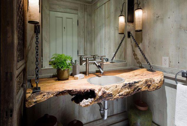 15 Wooden Sink That are Eye Catcher in Every Bathroom rustico18 634x426 15 Wooden Sink That are Eye Catcher in Every Bathroom