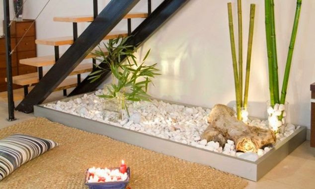 zen 634x380 16 Awesome Under the Stairs Garden to Inspire You