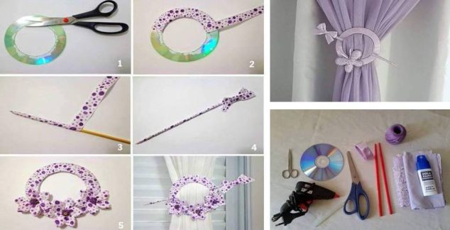 Reuse the Old CDs To Make Curtain Knot In Creative Way 0 634x324 Reuse the Old CDs To Make Curtain Knot In Creative Way