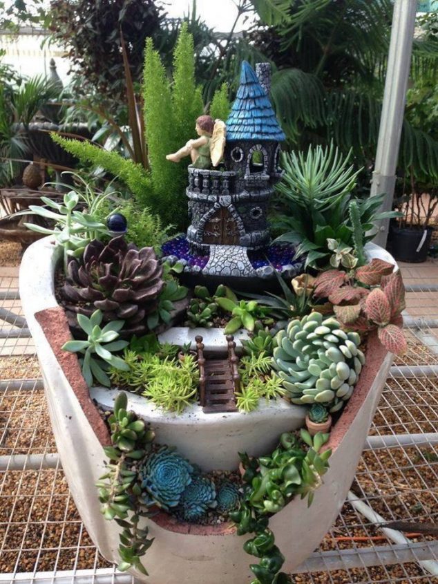 1101 634x845 BUILD IT, dont buy it: DIY Broken Pot Fairy Garden