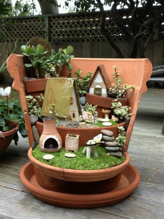 BUILD IT, dont buy it: DIY Broken Pot Fairy Garden 12316660 1249679375047920 878056196415747508 n 634x845 BUILD IT, dont buy it: DIY Broken Pot Fairy Garden