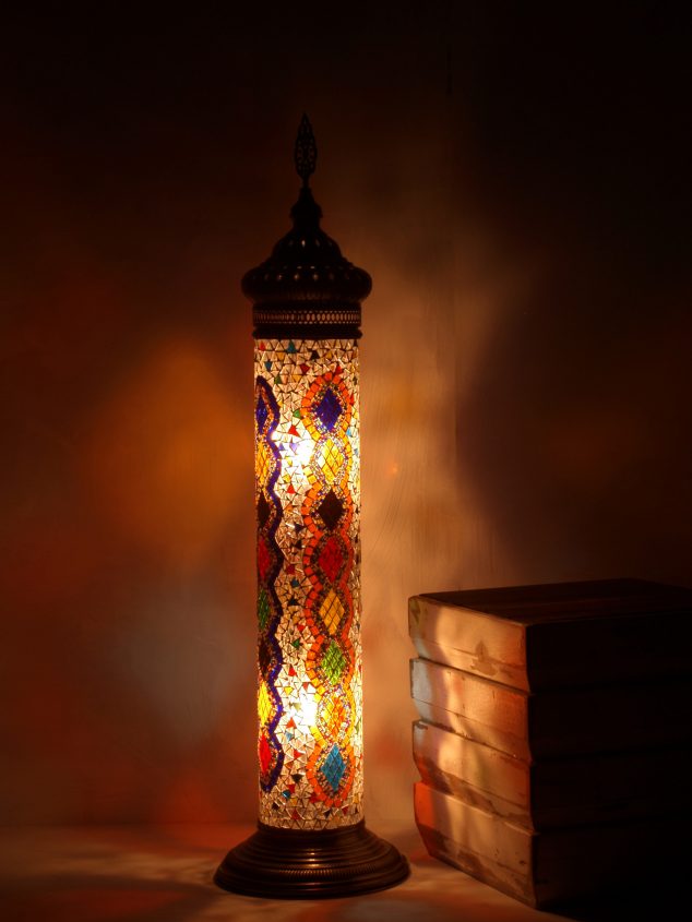 135cm diamond mosaic floor lamp 2 634x845 15 DIY Ideas About Mosaic Decor that Put a Spin on What Modern Means