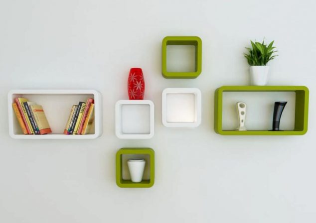 Awesome Floating Cube Wall Shelves 634x448 16 Exquisite Cube Floating Wall Shelves to Make You Say WOW