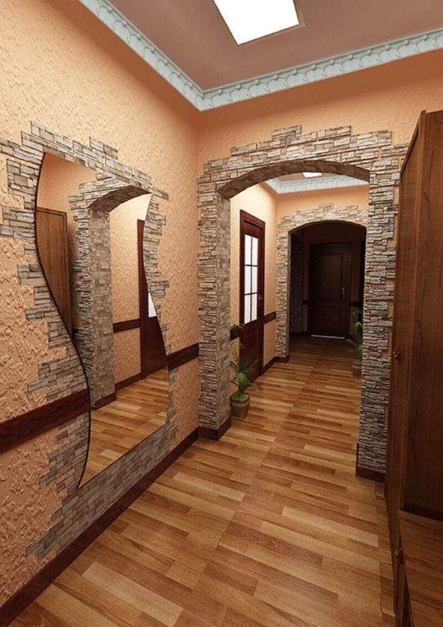 15 Artistic Stacked Stone Wall to Catch Your Attention Foto 28 Dizajn dlinnogo koridora v kvartire 634x896 15 Artistic Stacked Stone Wall to Catch Your Attention