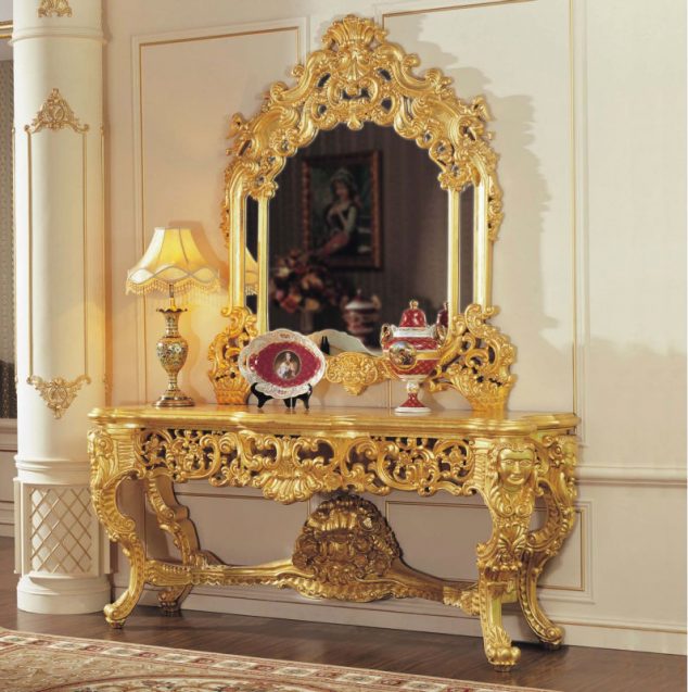 15 Luxury Golden Furniture Ideas To Make Your Day Luxury wholesale classic furniture gold leaf gilding 634x637 15 Luxury Golden Furniture Ideas To Make Your Day