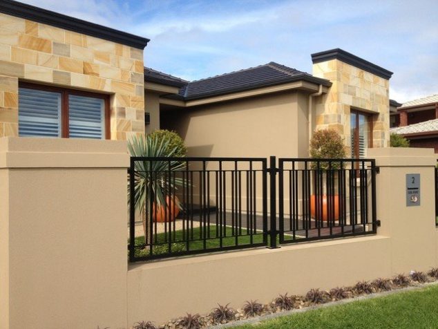 15 Privacy Gate Design That Are Totally Awesome Minimalist Fence Design Trends 2015 634x476 15 Privacy Gate Design That Are Totally Awesome