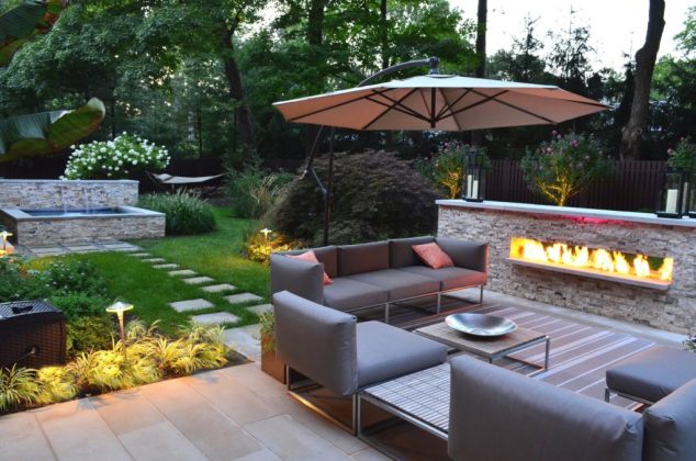 17 of The Most Amazing Seating Area Around the Fire pit EVER Modern Backyard Design Ideas Modern Backyard Design Modern Backyard Landscaping Ideas For Small Spaces With Sofa Set 1024x678 634x420 17 of The Most Amazing Seating Area Around the Fire pit EVER
