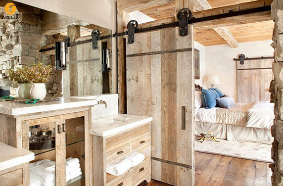 15 Ways in Which You Could Creatively Use Barn Door in Home Mountain ski lodge barn door 15 Ways in Which You Could Creatively Use Barn Door in Home