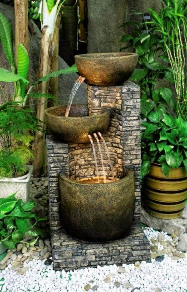 15 Wonderful Garden Design to Delight You attractive landscaping fountain gradually 15 Wonderful Garden Design to Delight You