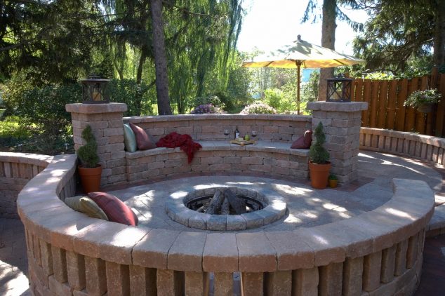 17 of The Most Amazing Seating Area Around the Fire pit EVER fire pit and seating wall 10939 950 632 634x422 17 of The Most Amazing Seating Area Around the Fire pit EVER