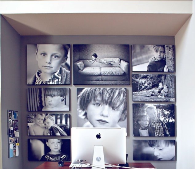 Useful Rules, Tips and Ideas About how High to Hang Pictures povesit fotografii na stenu 66 634x551 Useful Rules, Tips and Ideas About how High to Hang Pictures