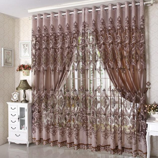 ready made luxury curtains for living room bedroom tulle thick curtains purple brown 634x634 16 Marvelous Curtains That Spell Luxury in Living Room