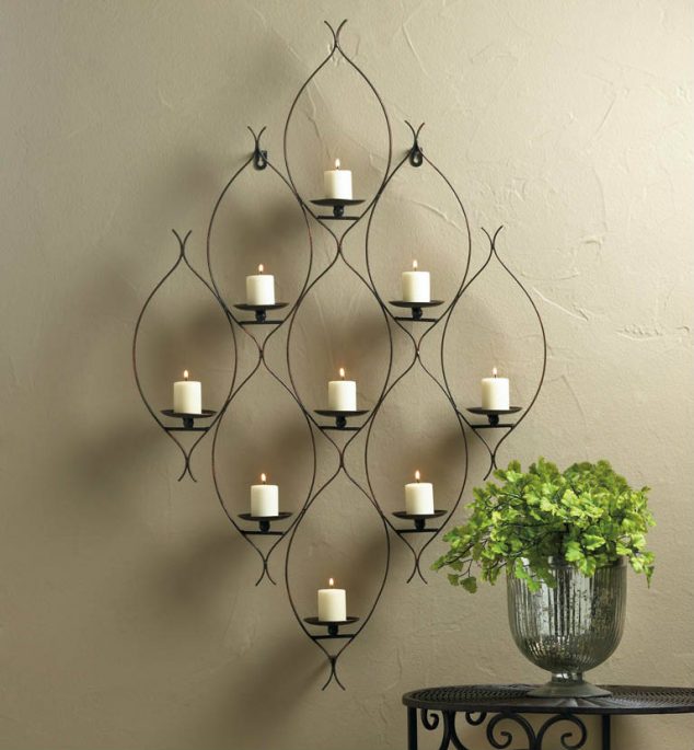 10016154z  27371 634x685 15 Chic Wrought Iron Wall Candle Holders You Will Admire