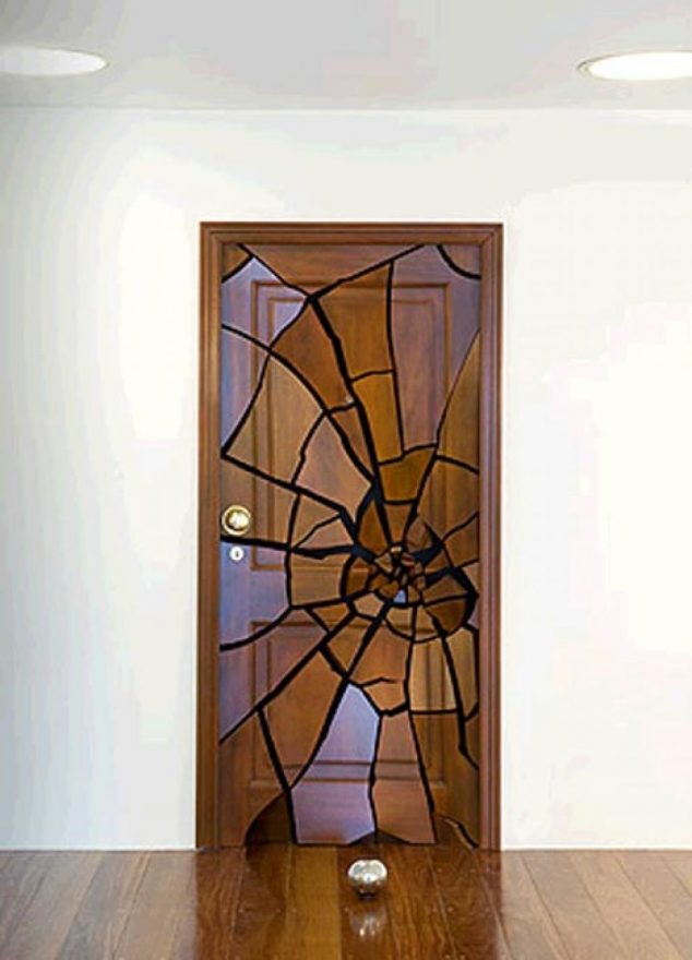1024x0 rough framed door art deconstruction of wood 191067 634x880 15 Ultra Modern Wooden Door You Have to Check