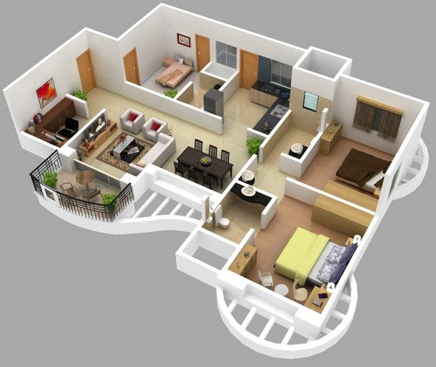 1434782285 4 bhk Flat Inside Image 634x533 Amazing Floor Plans Ideas You Wish you Lived in