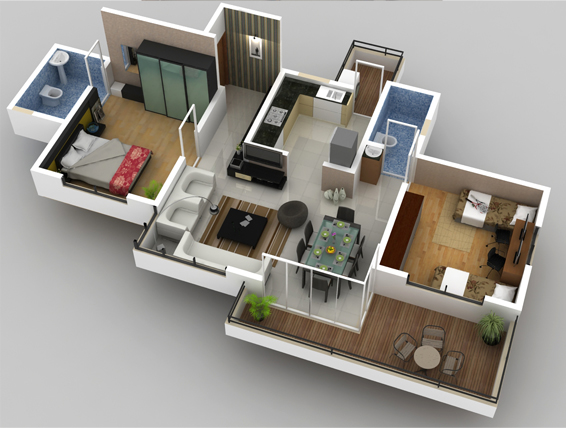 2bhk plan Amazing Floor Plans Ideas You Wish you Lived in