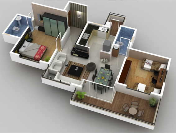 Amazing Floor Plans Ideas You Wish you Lived in 2bhk plan Amazing Floor Plans Ideas You Wish you Lived in