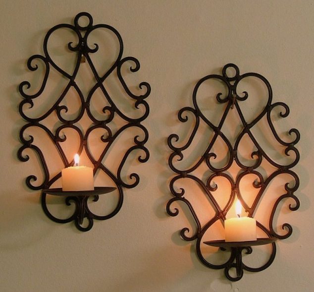 15 Chic Wrought Iron Wall Candle Holders You Will Admire 3c38fb9636579f7db69c08953863488e 634x589 15 Chic Wrought Iron Wall Candle Holders You Will Admire