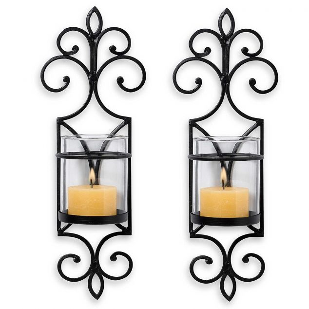 15 Chic Wrought Iron Wall Candle Holders You Will Admire 71HiN5ZAjEL. SL1500 634x634 15 Chic Wrought Iron Wall Candle Holders You Will Admire