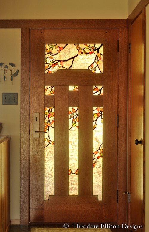 Dunsmuir Fall Leaf Door by Theodore Ellison Designs e1401820599696 15 Ultra Modern Wooden Door You Have to Check