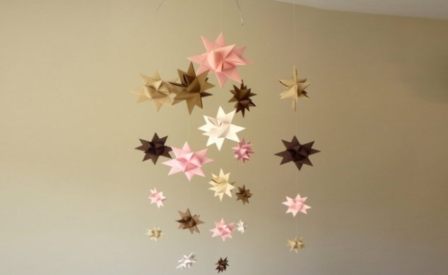 DIY Amazing Hanging Mobiles For Your Dream Homes Origami Mobile crib 634x390 DIY Amazing Hanging Mobiles For Your Dream Homes