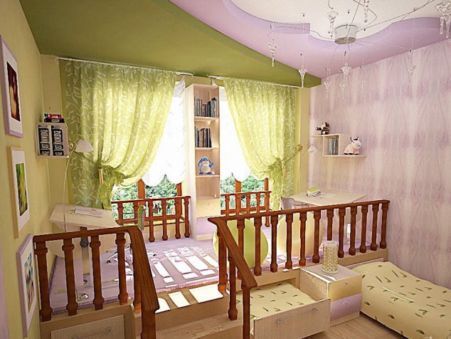 15 Inspiring Bunk Bed Design Ideas to amaze You detskaya komnata 9 634x476 15 Inspiring Bunk Bed Design Ideas to amaze You