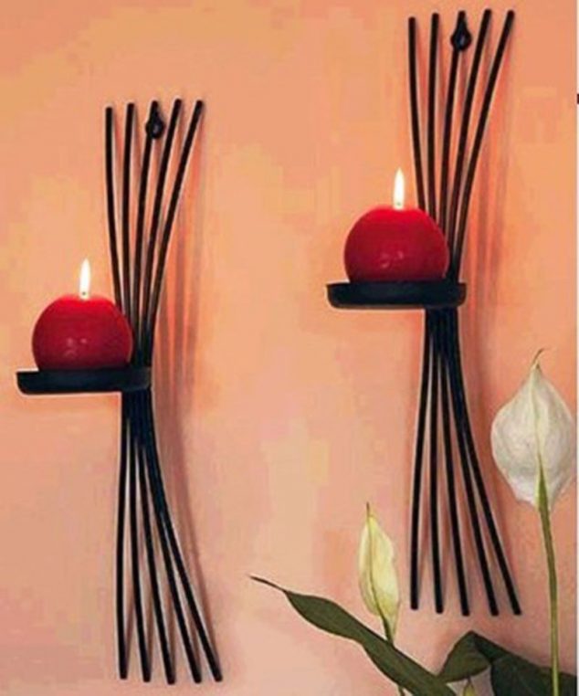 15 Chic Wrought Iron Wall Candle Holders You Will Admire e2c70f011ba124b1b8c31b896c47c185 634x762 15 Chic Wrought Iron Wall Candle Holders You Will Admire