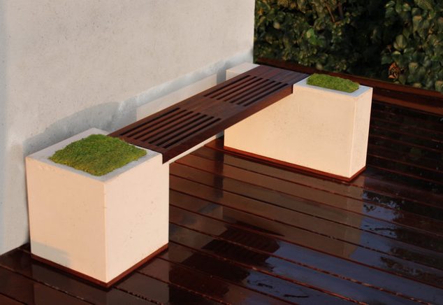 15 Special Built in Bench Planters You Dream About modern deck 1 634x436 15 Special Built in Bench Planters You Dream About