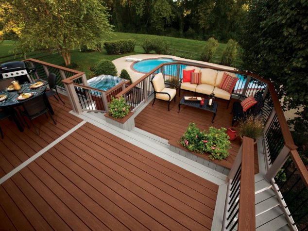 pool deck decorating ideas 634x476 16 Amazing Outdoor Deck Design That Looks Like Restored Heaven