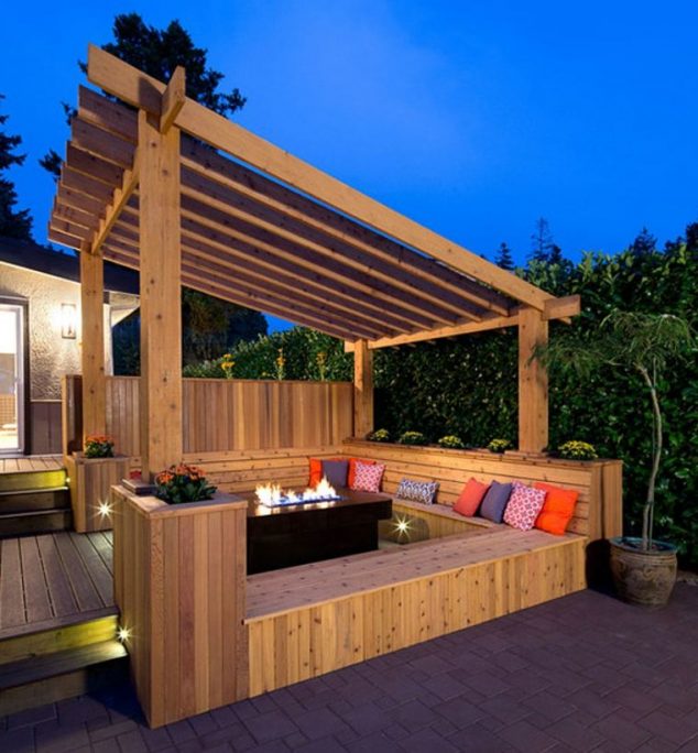 terrasse moderne bois composite idee exterieur 634x684 16 Amazing Outdoor Deck Design That Looks Like Restored Heaven