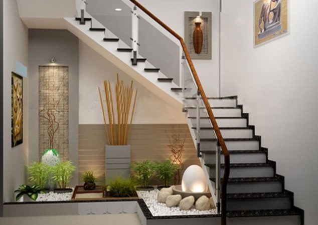 13 Vibrant Garden Under the Stairs to Ruin Your Heart thiet ke da dang 634x450 13 Vibrant Garden Under the Stairs to Ruin Your Heart