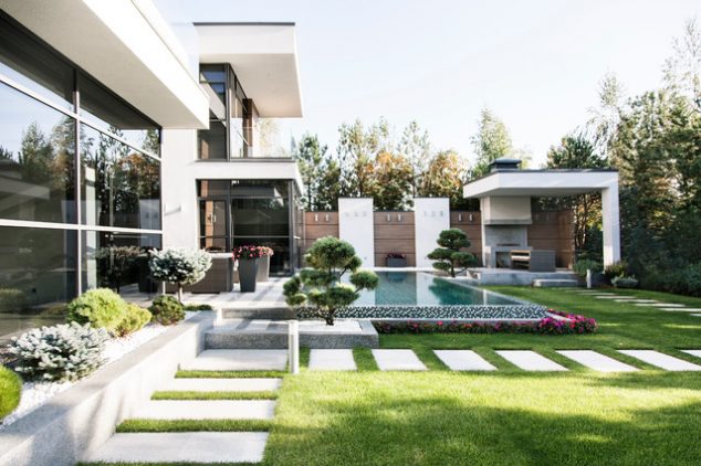 The Most Beautiful Garden Stone Pathways You Shouldnt Miss Out 20 Stunning Contemporary Landscape Designs That Will Take Your Breath Away 20 634x422 The Most Beautiful Garden Stone Pathways You Shouldnt Miss Out