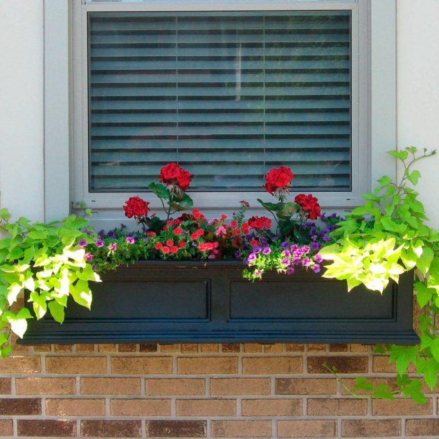 290309 window box freestanding planter black 634x634 15 Inspiring Window Flower Boxes for Wishing You Good Morning