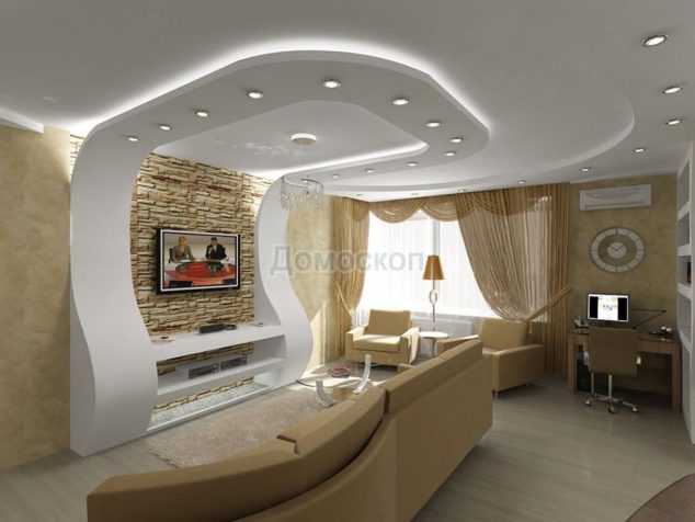  15 Striking Gypsum Board in Living Room