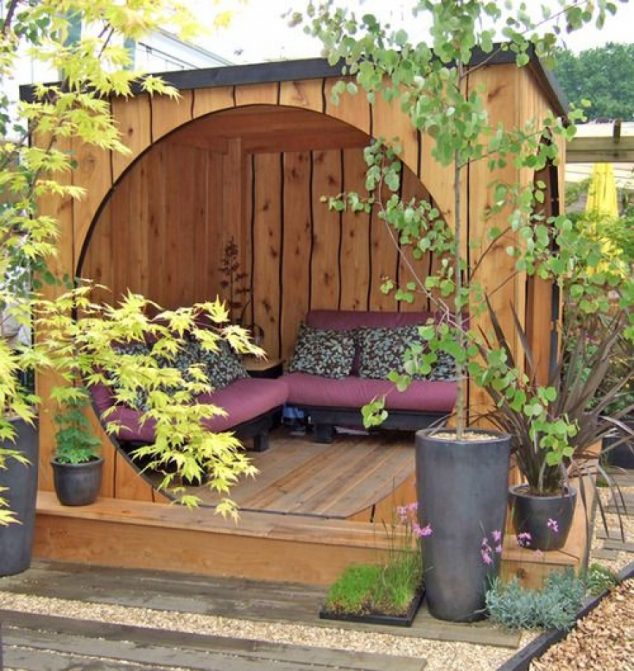 15 Adorable Backyard Seating Areas to Turn Yard Into Peaceful Retreat 8da476f72f06a276b1f930cdb28c21f1 XL 634x671 15 Adorable Backyard Seating Areas to Turn Yard Into Peaceful Retreat