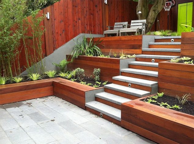 Terraced Planters 634x471 Outstanding Terraced Garden to Make Your Own Paradise