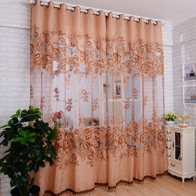 Top Finel Luxury Jacquard Embroidered Sheer font b Curtains b font for Living Room font b 634x634 12 Floral Curtains to Fascinate You