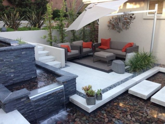 15 Stunning Garden Water Features That Will Leave You Speechless back yard wall water features modern backyard water feature ideas 6d6a3d5398e2af2d 634x476 15 Stunning Garden Water Features That Will Leave You Speechless