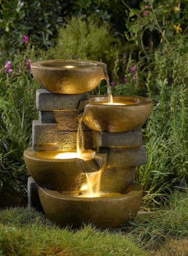beautiful backyard fountains 634x865 Unique Backyard Fountains That Are Impossible to Resist