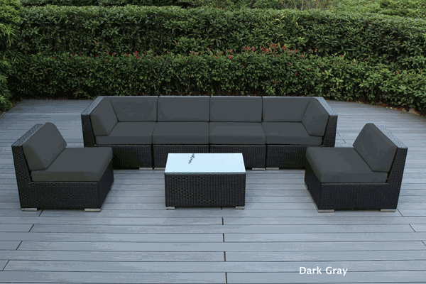 beautiful ohana patio wicker furniture sectional 7 pc black mixed brown set additional 200 off now at 1299 5 Beautiful Selection of 9 Pieces Outdoor Sofa Design