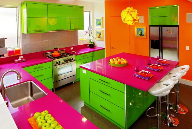 interior design colors fascinating colorful kitchen design home pertaining to interior design kitchen colors 2016 trends in interior design kitchen colors 634x427 15 Gracious Kitchen Design That All World Talks About