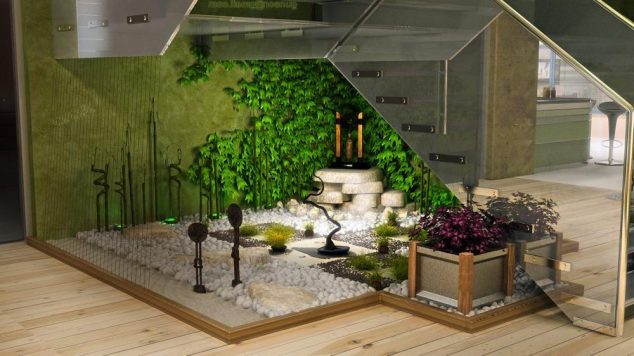 Amazing Under the Stairs Garden to Impress You low maintenance and cheap garden ideas 634x356 Amazing Under the Stairs Garden to Impress You