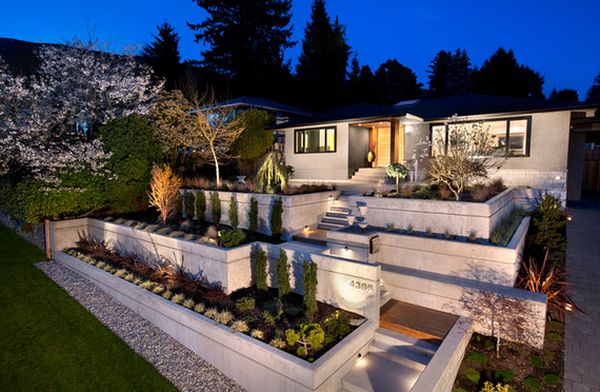 modern concrete front design 15 Creative Ideas About Modern Front Yard Design