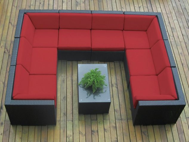 patio outdoor wicker couches 634x476 Beautiful Selection of 9 Pieces Outdoor Sofa Design