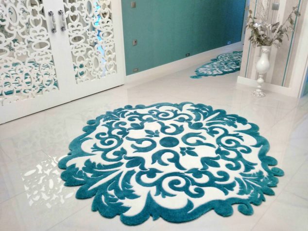 The Most Amazing Carpets and Rugs to Make You Say WOW studio hali tasarim turkuaz yuvarlak 267 634x476 The Most Amazing Carpets and Rugs to Make You Say WOW