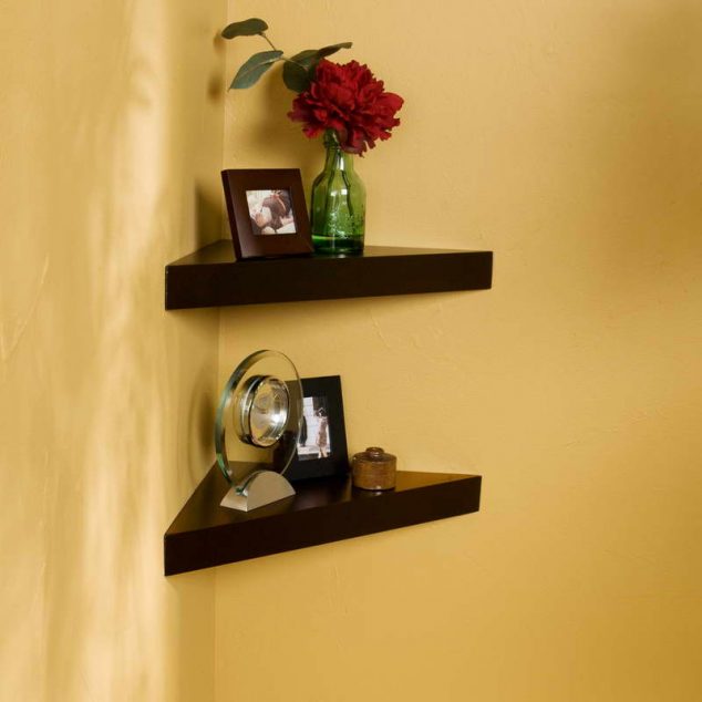 12 y tuong bien goc tuong trong tro nen song dong 1 634x634 15 Impressive Corner Wall Shelves