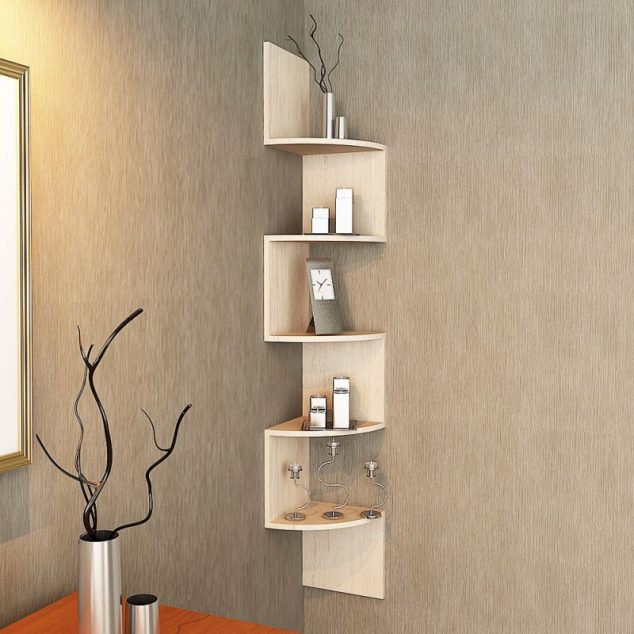 15 Impressive Corner Wall Shelves 1 57c13baa5a1c4. driftingwood zigzag wall mount floating corner wall shelf douglas pine 634x634 15 Impressive Corner Wall Shelves