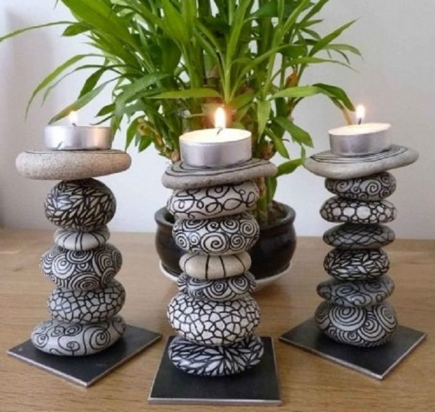 533dbdf059 634x600 TOP 15 Beautiful Ways to Decorate the House With Pebble Crafts