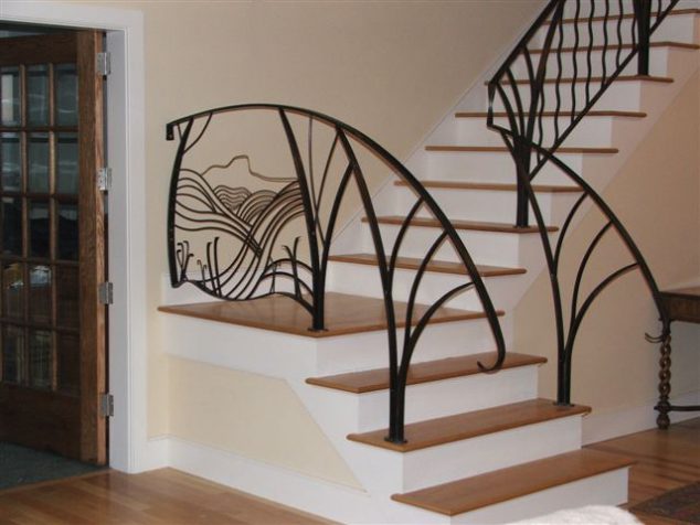 Awesome Interior Stair Railing Kits 634x476 15 Eye Catching Stairways to Charm You